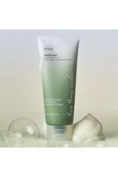 ANUA ANUA HEARTLEAF QUERCETINOL PORE DEEP CLEANSING FOAM, 150 ML