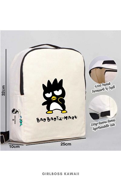 Girlboss Kawaii Σετ τσάντας Girlboss 2 τεμαχίων Badtz Maru Gudetama Hangyodon Tuxedosam Aggretsuko Rilakkuma