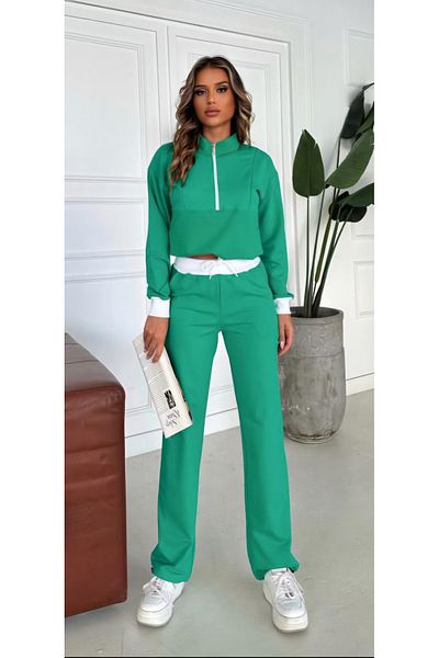 adorashop Women's cotton tracksuit with white insert EM634