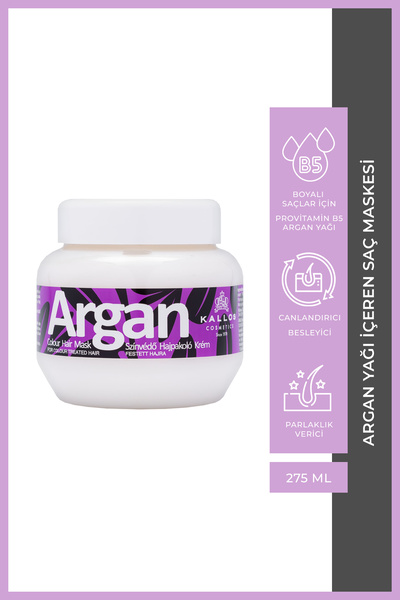 Kallos Cosmetics Argan Boyalı Saçlar Için Argan Yağlı Saç Bakım Maskesi 275ml