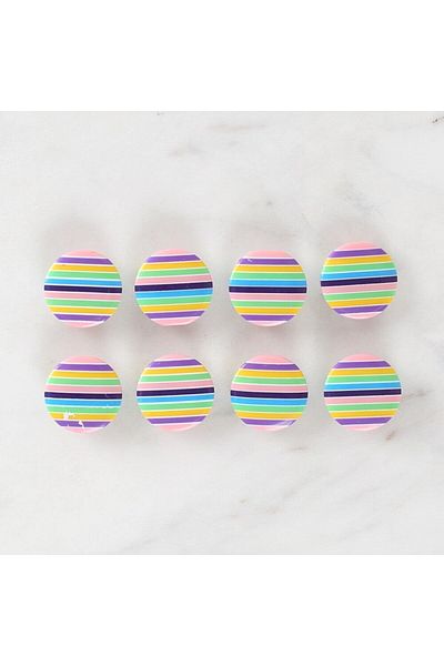mk global Loren Crafts 8-Pack Patterned Buttons - 1104