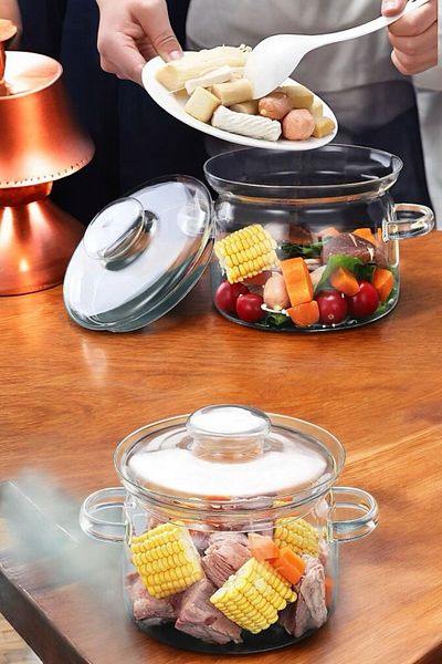 Senin Dükkanın Fire Resistant Borosilicate Glass Pot 1.5 Liter
