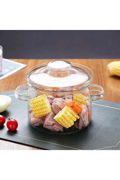 Senin Dükkanın Fire Resistant Borosilicate Glass Pot 1.5 Liter