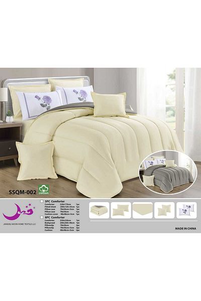 Moon Plain double-sided duvet set, 100% cotton, 230 x 250 cm
