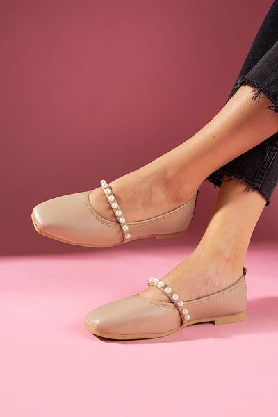 GÜLÇEM butik Üsküdar Pearl Ballerina Cream (Choose 1 No Small)