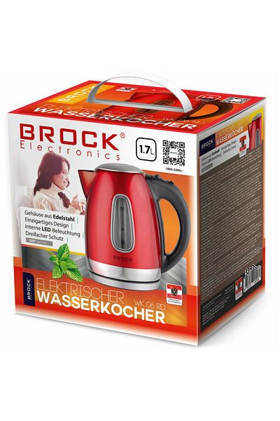 Generic Fierbător electric Brock Electronics WK 06 RD, capacitate 1,7 L, 1850 W