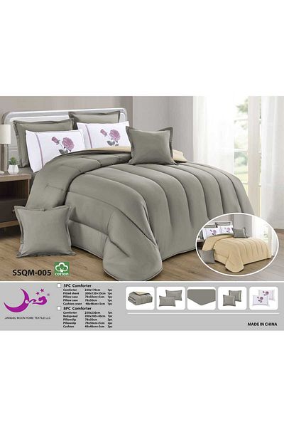 Moon Plain double-sided duvet set, 100% cotton, 230 x 250 cm