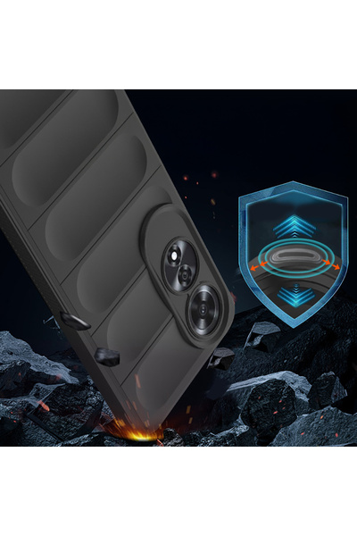 m.tk moveteck Oppo A60 Case with Camera Protection Embossed Soft Colorful Silicone Cover Matte Feel Inside Velvet Suede