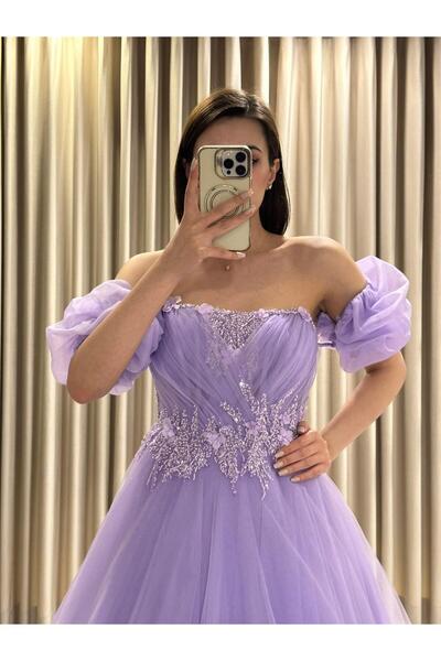 Kaleiçi Yıldızlar Lila Balon Kol Nişanlık