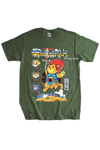 Minga London Warrior Cat Color Front Printed Oversize T-Shirt - Mingalondon