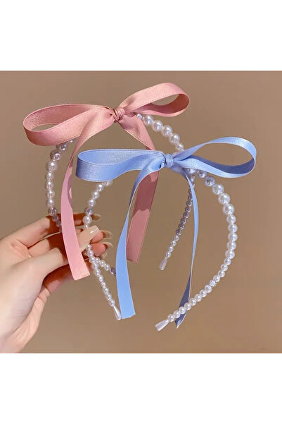 Fiyonks Atölye Корона с панделка и перли, дамска корона с перли, аксесоар за ...