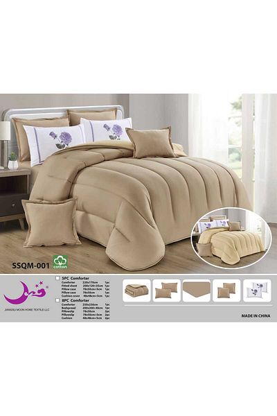 Moon Plain double-sided duvet set, 100% cotton, 230 x 250 cm