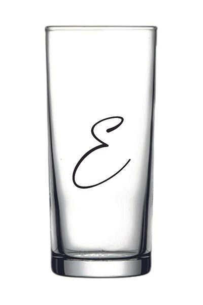 Paşabahçe E Letter Rakı Glass Glass Eharflirakibardagi