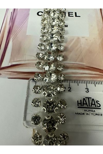 T.T Polnet Button Ironing Adhesive Stone Evening Dress Jacket Dress Strip 1 Mt