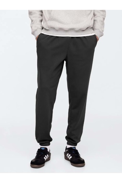GAP V-Frch ft Herıtage Age Jogger French Terry Fabric Jogger Men's Sweatpants Black