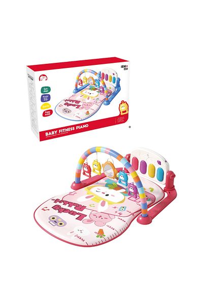 Homio Activity Center, Homio, Removable Piano, with Sounds and Lights, Adjustable Volume, pink, Lucky Rabbit