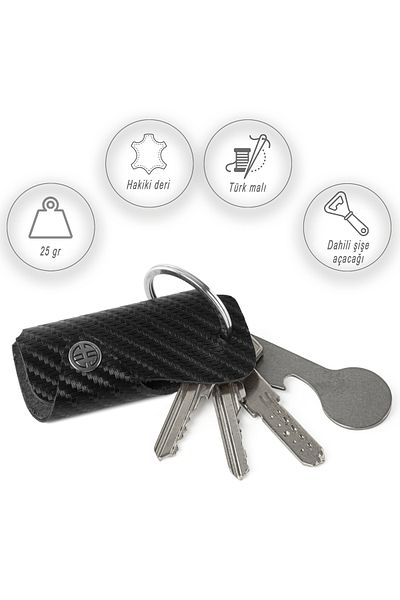 Trusador Unisex Ibiza Carbon Keychain - Carbon Grade and Discharger