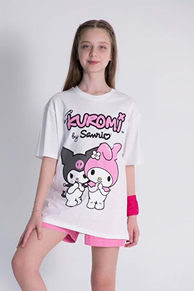 Generic Brand Kuromi Printed Crew Neck Girls T-Shirt
