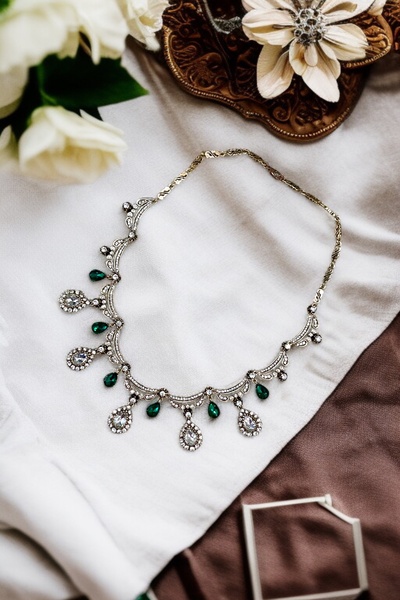 FAYRA ACCESSORIES Zirkon Taşlı Su Damlası Nişan Kına Düğün Gerdanlık