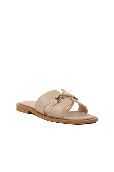 AYK'S Γυναικείες παντόφλες Beige Light 246041 Z