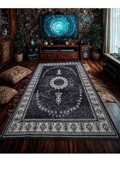 smart home Flat woven rug with Persian/Oriental design patterns, premium velvet rug, soft to the touch 3X4meter