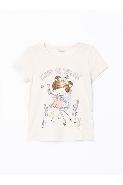 LC Waikiki Lcw Kids Crew Neck Printed Girls' Pajamas Set