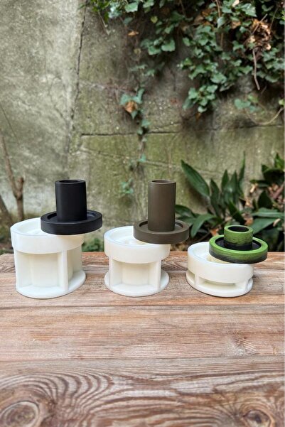 rufus concept Şamdan Altlık Üçlü Set Silikon Altlık Kalıpları