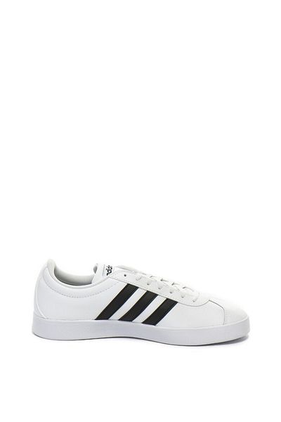 adidas VL Court 2.0 leather and eco-leather sports shoes, White, 44