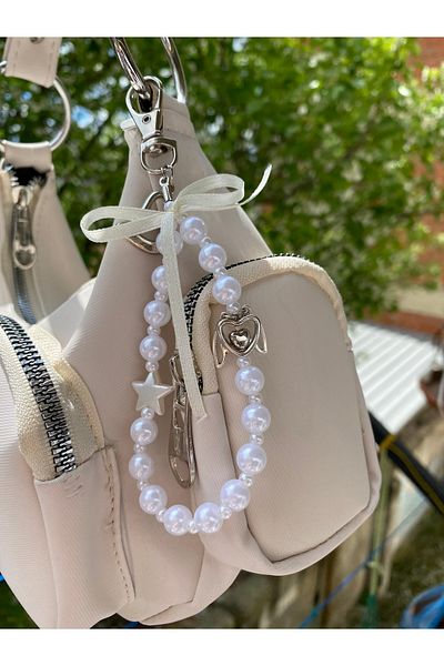 sanatsalşeyler Angel Pearl Bag, Keychain and Pant Charm
