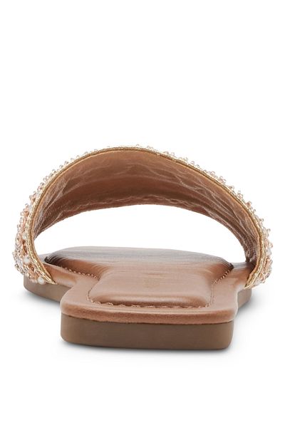 Steve Madden THRE01J1-993 Beige Flat Sandals for women