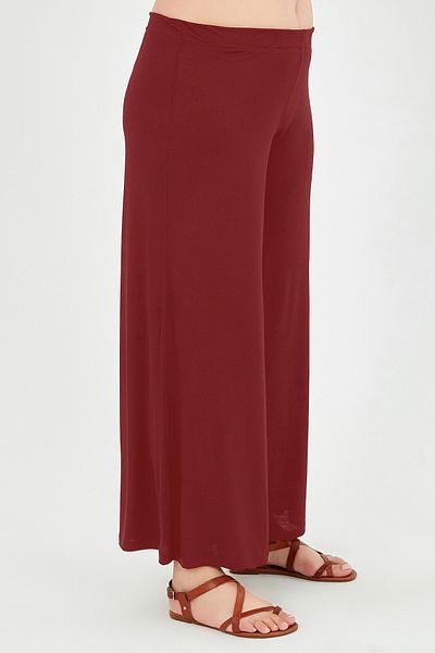 Curvy Trend Plus Size Loose Cut Viscose Combed Cotton Trousers