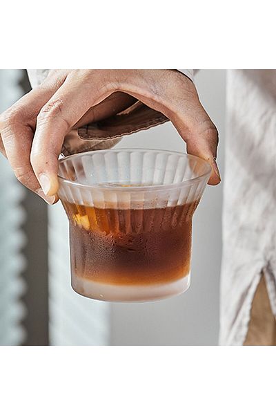 MIBRU Elegant 200ml Glass Coffee Mug – Tower-Inspired Design for a Modern Touch