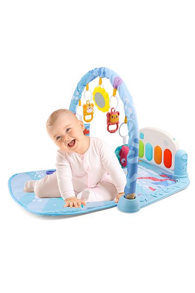 Homio Activity Center, Homio, Removable Piano, with Sounds and Lights, Adjustable Volume, blue, Whale