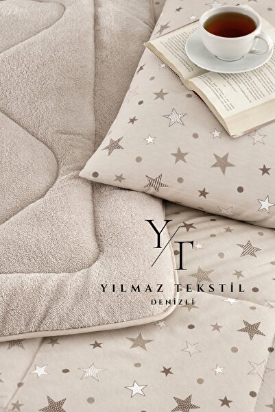 Home Single Welsoft Comforter Sleep Set Beige Star | With Fitted Sheet | Dowry Set | Dowry Set