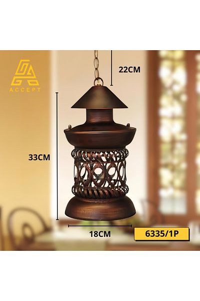 ACCEPT High Quality Antique Brass Lantern Hanging Chandelier with E27 Base