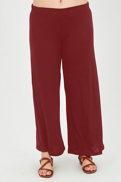 Curvy Trend Plus Size Loose Cut Viscose Combed Cotton Trousers