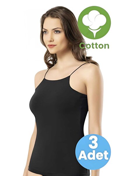 Uniquetrenders Жіночий трикотажний топ на бретельках з бавовни, не залишає сл...