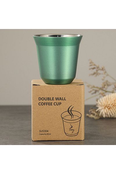 MIBRU Vacuum Insulated Stainless Steel Coffee Cup 80ml
