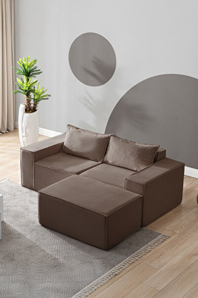 GOOD NİGHT Puzzle Koltuk Tamamen Sünger Minimalist 3 lü Koltuk