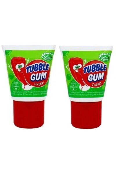 Unibon Lutti Tubble Gum Chery Tüp Sakız Kirazlı Sakız 2 Adet