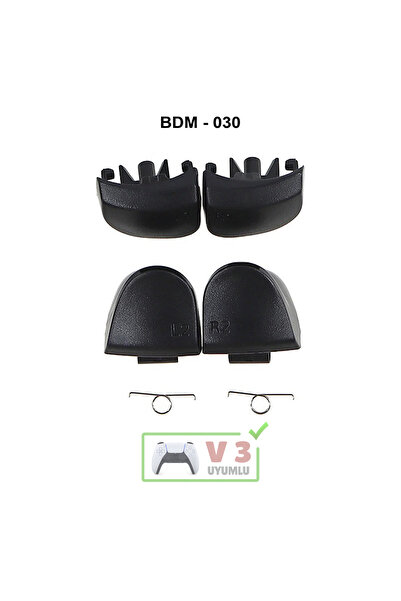 POPKONSOL Ps5 Tetik Seti V3 Uyumlu BDM-030 Omuz Tuşu L1 R1 L2 R2 PS5 Yedek Pa...