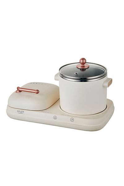 adler Ad6421 Stație de mic dejun, 2 în 1, oală și grătar, 1100w