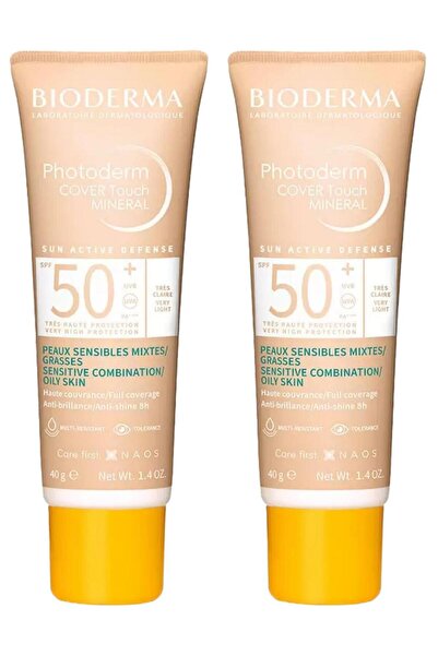 Bioderma Photoderm Cover Touch SPF50+ Very Light Karma Yağlı Ciltler Kapatıcı Etkili Renkli Güneş Kr
