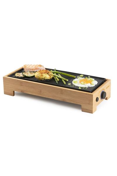 Domo Grătar electric Teppan Yaki Do9270g, 1000w, 36x14cm, bambus