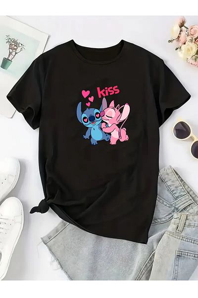 makiteks Μπλουζάκι Oversize Printed Stitch για Γυναικεία και Ανδρικά Λευκό-Μαύρο-Γκρι