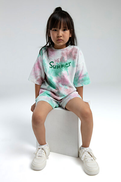 QKK Girl's Multicolor 100% Cotton Shorts Set