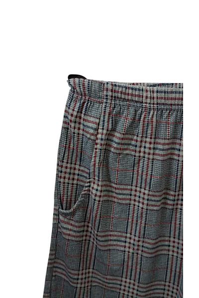 Erse Combed Cotton Plaid Pocket Casual Shorts