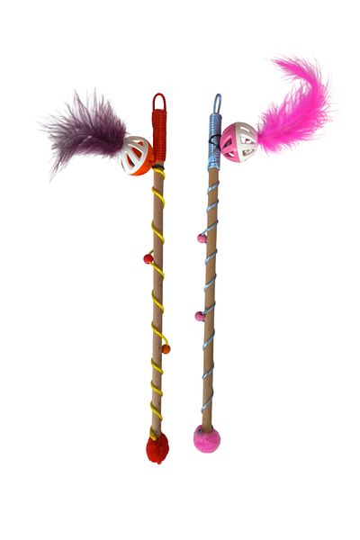 Markapet Sound Bulk Feathered Cat Fishing Rod 40-50 cm Colorful