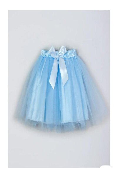 Nacar Kız Çocuk Düz Renk Fiyonklu Tütü Etek
