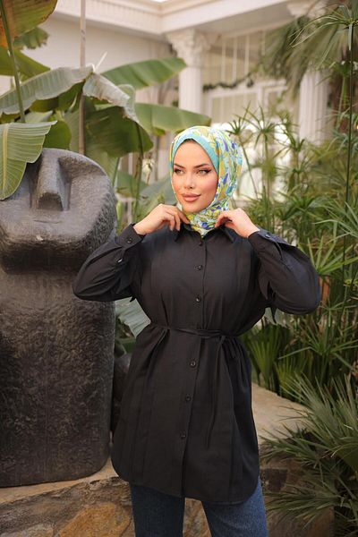 Nergis Neva Butik Tunic with Side Handles and Belted Waist